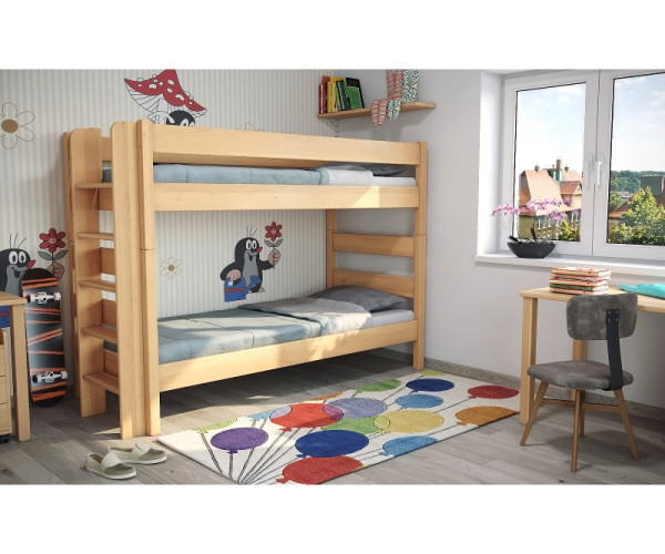 Buková poschodová posteľ Junior 3